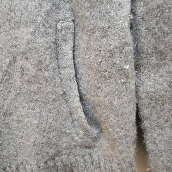 Black Brown 1826 Melange Grey Lambswool Fine Knit Zip Sweater Cardigan M Used - Picture 5 of 14